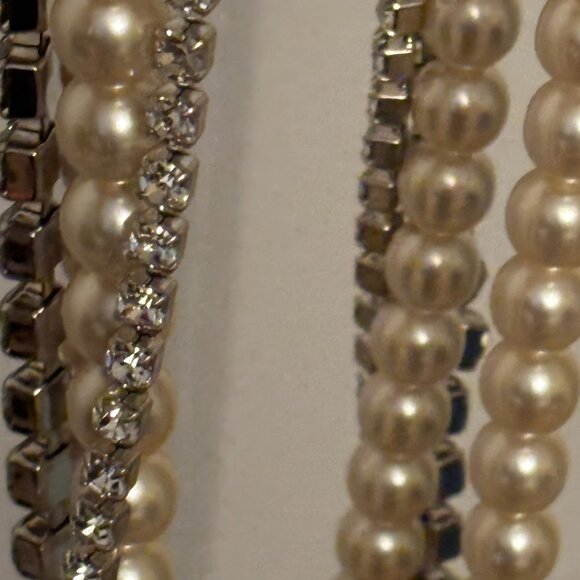 Faux Pearl and Rhinestone Adjustable Belt - Picture 9 of 13